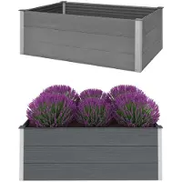 vidaXL "SALE 2026"Garten-Hochbeet - Blumenkasten - Pflanzkorb - WPC 150 x 100 x 54 cm Grau - Beete Einfacher Aufbau DE2997189