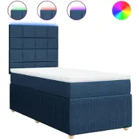 Syfax Boxspringbett mit Matratze Blau 100x200 cm Stoff