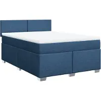 Syfax Boxspringbett mit Matratze Blau 160x200 cm Stoff