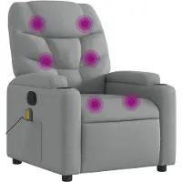 Syfax Massagesessel Hellgrau Stoff