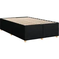 Syfax Bettgestell ohne Matratze Schwarz 120x200 cm Stoff