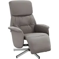 Syfax Relaxsessel mit Fußteil Taupe Stoff