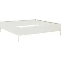 Syfax Hochbeet Weiß 100x100x26 cm Stahl