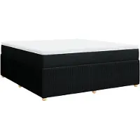 Syfax Boxspringbett mit Matratze Schwarz 180x200 cm Stoff