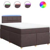 Syfax Boxspringbett mit Matratze Dunkelbraun 120x190 cm Stoff