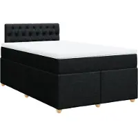 Syfax Boxspringbett mit Matratze Schwarz 120x200 cm Stoff