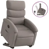 Syfax Relaxsessel mit Aufstehhilfe Taupe Stoff