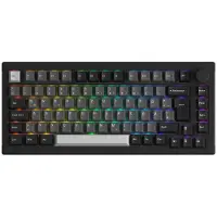 Akko 5075B Plus VIA ISO Mechanische Tastatur RGB Hot-Swap Bluetooth 5.0 2.4G Kabellos Verkabelt (Rosewood Linear Schalter)