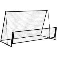 Syfax 2-in-1 Rebounder und Fußballtor 202x104x120 cm Stahl