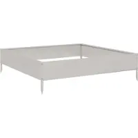 vidaXL Hochbeet 100x100x26 cm Edelstahl