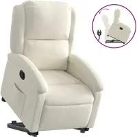 Syfax Relaxsessel mit Aufstehhilfe Creme Samt