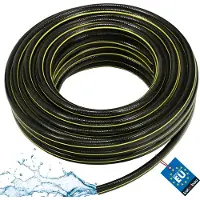 KOTARBAU Gartenschlauch 3/4" 30m 4-lagig Verstärkt Schwarz-Gelb Professionell zum Gießen von Pflanzen