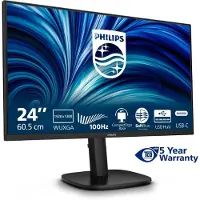 Philips 3000 series 24B2N3200D/00, 61,2 cm (24.1"), 1920 x 1200 Pixel, WUXGA, LCD, 4 ms, Schwarz