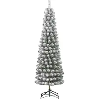 Black Box Trees Charlton Schmaler künstlicher Weihnachtsbaum - H185 x Ø53 cm - Grün