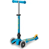 Micro Kinderroller Mini Deluxe faltbar LED Ocean Blue Scooter