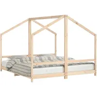 Syfax Kinderbett 2x(90x200) cm Massivholz Kiefer