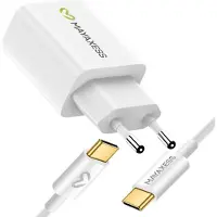 Avizar Mayaxess, 20W Netzteil + USB-C Kabel 1m für Galaxy S25 / Ultra / Plus / FE /Edge, Weiß