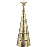 Mica Decorations Dekoration Weihnachtsbaum - H43 x Ø13 cm - Aluminium - Gold