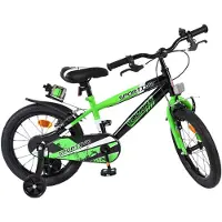 Volare Sportivo Kinderfahrrad - Jungen - 16 Zoll - Grün Schwarz - Zwei Handbremsen