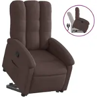 Syfax Relaxsessel mit Aufstehhilfe Dunkelbraun Stoff