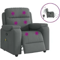 Syfax Massage-Relaxsessel, Stoff, Dunkelgrau