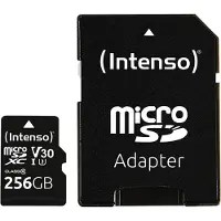 Intenso 3433492, 256 GB, MicroSDXC, Klasse 10, UHS-I, 100 MB/s, 45 MB/s