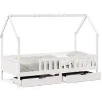 Syfax Kinderbett mit Schubladen 80x200 cm Massivholz Kiefer