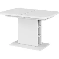 Vicco Esstisch Fenaro Weiß 120 x 80 cm mit offenen Fächern, Model 56486