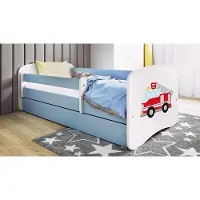 RAUMHIRSCH FURNITURE Kinderbett Jugendbett Löschzug 70x140, 80x160, 80x180 cm - Komplettset mit Schublade & Rausfallschutz
