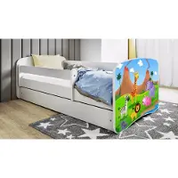 RAUMHIRSCH FURNITURE Kinderbett Jugendbett Safari 70x140, 80x160, 80x180 cm - Komplettset mit Schublade & Rausfallschutz