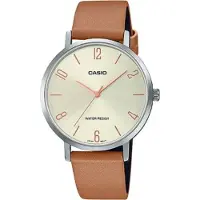 Casio Damen Armbanduhr, Modell ty535570, in den Farben Braun, Silber und Creme