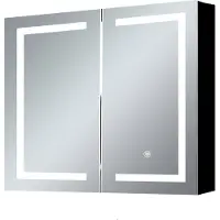 Sensahome Spiegelschrank mit LED-Beleuchtung – Badezimmerschrank – 3 Farben LED – 60 x 65 cm