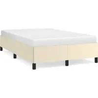 Syfax Bettgestell ohne Matratze Creme 120x190 cm Kunstleder