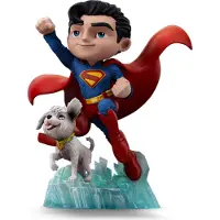 Iron Studios Superman Legacy &amp; Krypto Mini Co Pvc Figur 17 Cm