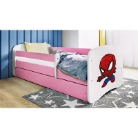 RAUMHIRSCH FURNITURE Kinderbett Jugendbett SUPERHELD 70x140, 80x160, 80x180 cm - Komplettset mit Matratze, Schublade & Rausfallschutz