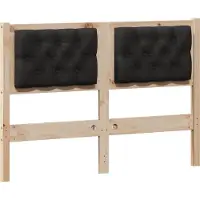Syfax Kopfteil Sonstiges Braun und Schwarz 135 cm Massivholz Kiefer