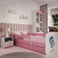 RAUMHIRSCH FURNITURE Kinderbett Jugendbett Waschbär 70x140, 80x160, 80x180 cm - Komplettset mit Schublade & Rausfallschutz