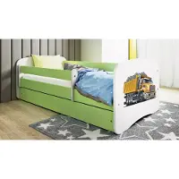 RAUMHIRSCH FURNITURE Kinderbett Jugendbett Lastwagen 70x140, 80x160, 80x180 cm - Komplettset mit Matratze, Schublade & Rausfallschutz