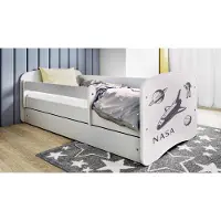 RAUMHIRSCH FURNITURE Kinderbett Jugendbett NASA 70x140, 80x160, 80x180 cm - Komplettset mit Schublade & Rausfallschutz