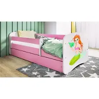 RAUMHIRSCH FURNITURE Kinderbett Jugendbett Meerjungfrau 70x140, 80x160, 80x180 cm - Komplettset mit Matratze, Schublade & Rausfallschutz