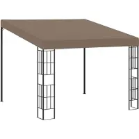 Syfax Wand-Pavillon 3x3 m Taupe Stoff