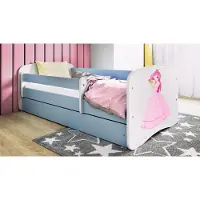 RAUMHIRSCH FURNITURE Kinderbett Jugendbett Prinzessin 70x140, 80x160, 80x180 cm - Komplettset mit Matratze, Schublade & Rausfallschutz