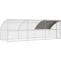 Syfax Hühnerkäfig 3 pcs Silber 600 x 200 x 200 cm Stahl und PE