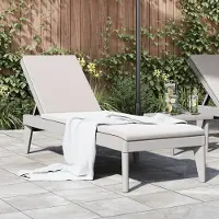 vidaXL Möbel Sonnenliege Grau 186x60x29 cm PP - Gartenliegen &20826