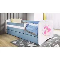RAUMHIRSCH FURNITURE Kinderbett Jugendbett Fee mit Schmetterlingen 70x140, 80x160, 80x180 cm - Komplettset mit Schublade & Rausfallschutz