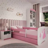 RAUMHIRSCH FURNITURE Kinderbett Jugendbett Prinzessin Pferd 70x140, 80x160, 80x180 cm - Komplettset mit Matratze, Schublade & Rausfallschutz