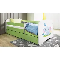 RAUMHIRSCH FURNITURE Kinderbett Jugendbett Elefant 70x140, 80x160, 80x180 cm - Komplettset mit Matratze, Schublade & Rausfallschutz