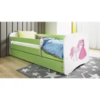 RAUMHIRSCH FURNITURE Kinderbett Jugendbett Prinzessin Pferd 70x140, 80x160, 80x180 cm - Komplettset mit Schublade & Rausfallschutz