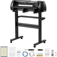 Vevor Vinylschneidemaschine mit 72 cm max. Zufuhrbreite &amp; Doppelklingen &amp; LED-Anzeige
