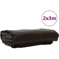 vidaXL Plane 650g / m² Braun 2 x 3 m Canvas mit PVC-Beschichtung